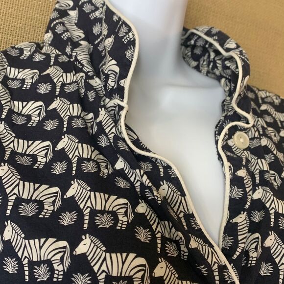 J. Crew Navy and White Patterned Shirt, medium - Picture 3 of 9